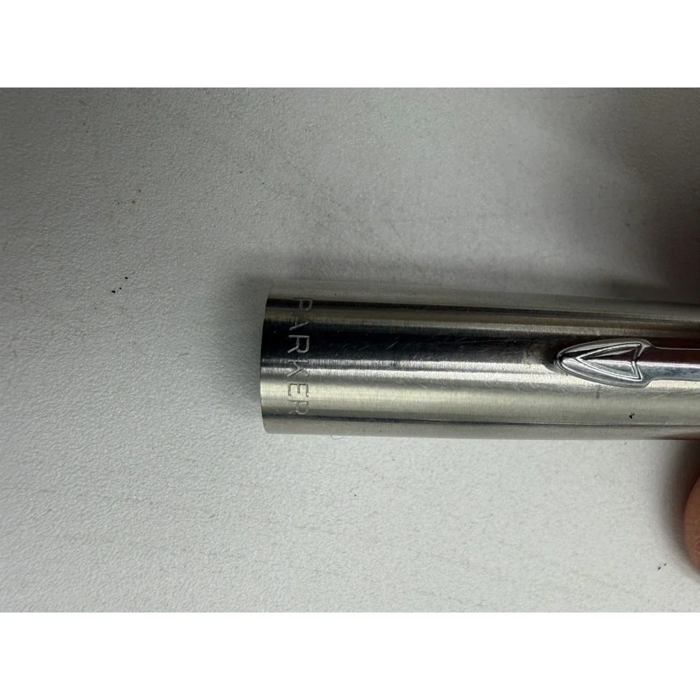 1970s PARKER 45 FOUNTAIN PEN Teal Brushed Chrome Vintage All Original
